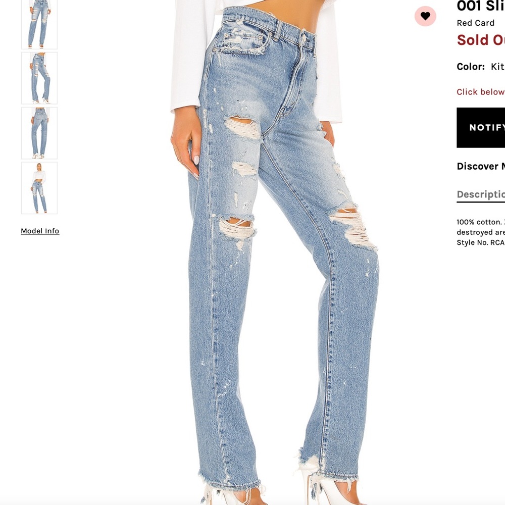 001 Slim Straight jeans